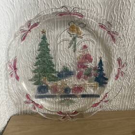 Crystal Clear Studios 044117122309 1992 Christmas Joy 14 Inch Round Platter