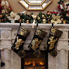 Csc057 1 Wewill Luxury Gold Christmas Stockings Shiny Bag For Kids Family