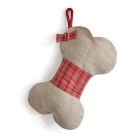 510721 Ctw Home Collection Dog Bone Christmas Stocking Canvas Holiday Season Decorative Collectible