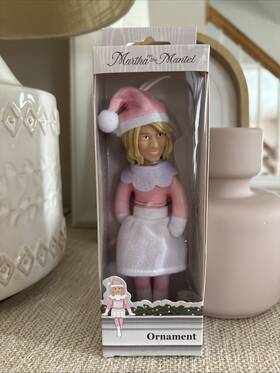 Culturefly 840070993921 Martha On The Mantel Christmas Ornament Pink White Dress 6 Inch Tall Decoration Nib