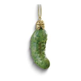Curata 190772598444 Christmas Pickle Ornament In Glass Jar