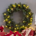 Cw7-309l-30w-b1 National Tree Company Crestwood Spruce Wreath Greens 729083174049