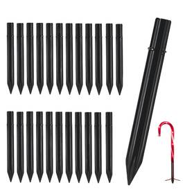 Cylhcm 20240928rs24 24pcs Replacement Stakes For Christmas Candy Cane Lights Black