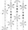 D2120 Kurt Adler Iridescent Silver Beaded Snowflake Christmas Holiday Tree Garland 4 Feet 086131298998