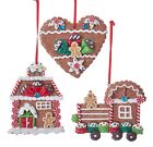 D3386 Kurt Adler Gingerbread Cookies Heart House And Train 086131465550