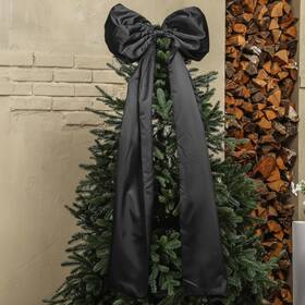 Hue-daifunli-3033 Daifunli 20 X 47 Inches Christmas Extra Large Satin Bows Tree Toppe