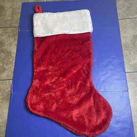 Dan Dee 047475103799 Jumbo Christmas Stocking Giant Size 42x20in Red And White Fleece Soft