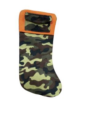 Dan Dee 047475810291 Green Camouflage Camo Christmas Stocking Pocket Hunter Orange