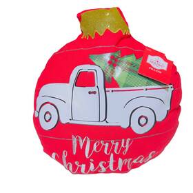 Dan Dee 195511028213 Holiday Time Merry Christmas Ornament 13x12 In Decorative Throw Pillow