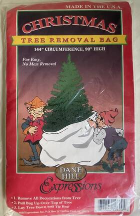 Dane Hill 633364106004 New Expressions Christmas Tree Removal Bag 144 Inch X 90