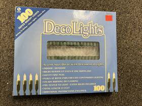 Darice 652695169908 Christmas Lights 100 Super Bright Clear Bulbs Green Cord Steady /flashing