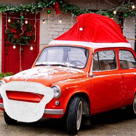 Jia0740 Datanly 18 Ft Giant Christmas Decorations For Car Golf Cart Santa Hat Velvet