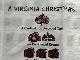 04dp22wc David Price A Virginia Christmas / 12 Days Of Tea Towel New With Tag