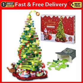 1206 Dazlute 744110909616 Advent Calendar 2025 Christmas Tree Building Blocks Set Pcs Coun