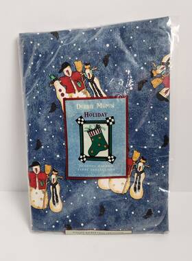 Debbie Mumm 028332705288 Christmas Holiday Snowmen Flannel Backed Vinyl Tablecloth 52x70 In
