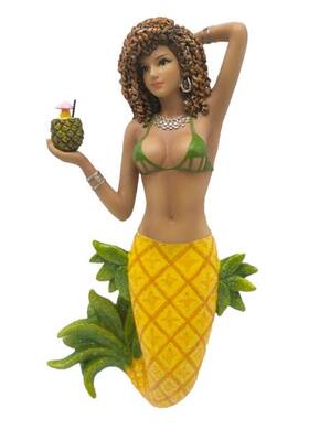 55-55177 December Diamonds Pina Mermaid Pineapple Yellow Christmas Holiday Ornament