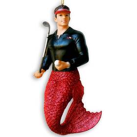 55-90430 December Diamonds Golf Driver Merman Christmas Ornament 2008 Retired