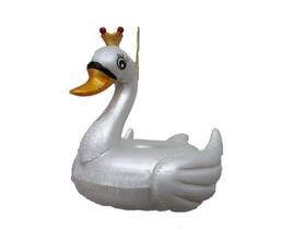 79-81169 December Diamonds Swan With Golden Crown Pool Float Christmas Holiday Ornament Glass