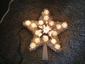 Deck The Halls 041895732782 Vintage Christmas Tree Topper 16 Light Indoor Star Treetop With Blinker 1996