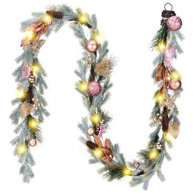 Dbh2023-sw027 Decor By Hannah Decorbyhannah Valentines Day Garland With Lights 9ft Prelit Christmas