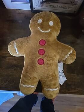 Decorative Pillow 711126426310 Target Bullseye Playground Christmas Gingerbread Man Throw 14.5 Inch