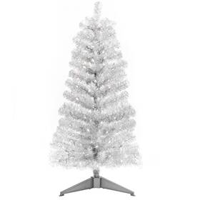 Decoway 810088833458 Pre-lit Artificial Christmas Tree Warm White Lights 4 Feet Includes Stand T Inch