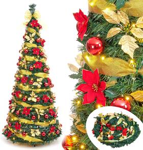 Uo056789 Decoway Pre Lit Decorated Christmas Tree Pop Up With Remote