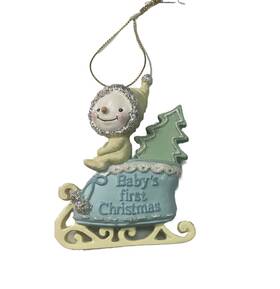 111024 Demdaco Ornament Unisex Babys First Christmas Baby Sleigh Hanging Gift Tag