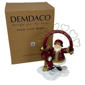 12109 Demdaco Christmas Santa Claus Greetings To You With Love Card Holder Post Box