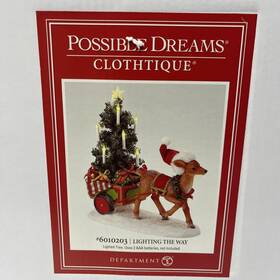 6010203 Department 56 028399312009 Lighting The Way Possible Dreams Christmas Deer Sleigh