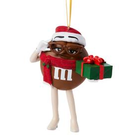 Department 56 028399374403 M&ms Brown Character Wearing A Christmas Scarf Hanging Ornament 3.75 Inch