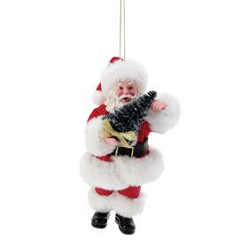 Department 56 028399397037 Possible Dreams Santa Holding A Christmas Tree Hanging Ornament 6 Inch Mult