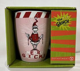 3011526 Department 56 Grinch Pink Merry Grinchmas Mug Dr Seuss Christmas Coffee New
