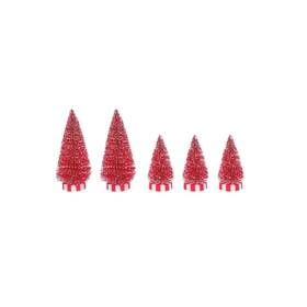 Department 56 35176690 Dept Set Of 5 Candy Base Sisal Christmas Trees