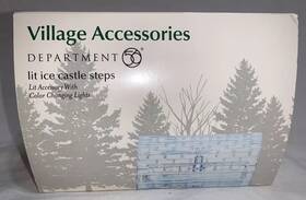 6005529 Department 56 Snow Village Lit Ice Castle Steps Accessory Christmas