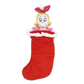 6014240 Department 56 Snowpinions Dr. Seuss Cindy Lou Who Plush Christmas Stocking 25 Inch Multic