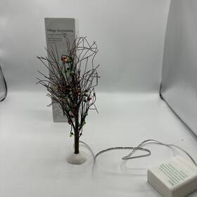 53193 Department 56 734409331990 Dept Lighted Bare Branch Tree Christmas Village Accessory Vintage