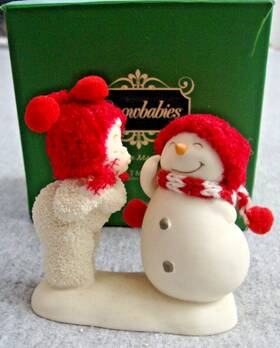 796121 Department 56 Snowbabies Youftre The Man For Me Christmas Snowman 2008 With Box