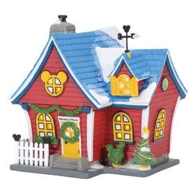 Department 56 B07rfrrnwc Disney Village Mickeys Christmas Lit House 6.26 Inch Red