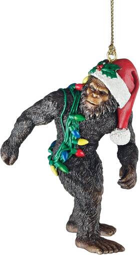 Db383084 Design Toscano Yeti With Santa Hat Funny Christmas Tree Ornament 2 Inches Wide