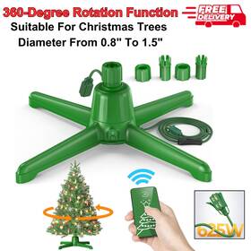 Dg 009312383955 2024 Upgraded 360 Rotating Christmas Tree Stand With Remote Stable 7.5ft 90lbs