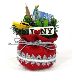 727tp496tn Dillards Trimmings New York City 8 Inch Large Ornament Christmas Gift Bag Icons Mib