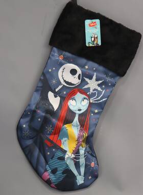 Disney 086131605208 The Nightmare Before Christmas Jack And Sally Stocking With Cuff
