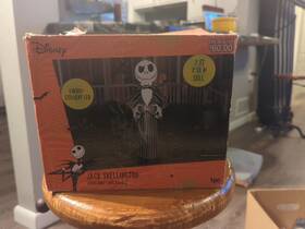Disney 086786993163 7 Ft Led Inflatable Nightmare Before Christmas Jack Skellington Used