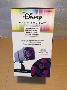1290046 Disney Princess Magic Christmas Pink/purple Motion Led Projection Spotlight New