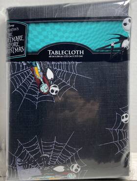 1575302 Disney The Nightmare Before Christmas Vinyl Tablecloth 60 X 84 Tim Burtons