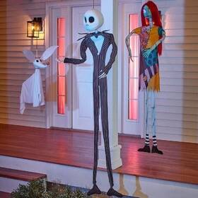 Disney 190842809494 Nightmare Before Christmas Life Size Poseable Hanging Halloween Decor Set Lot 4