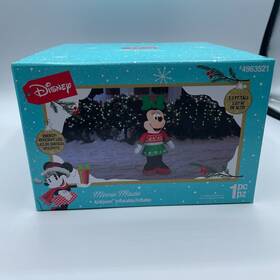 Disney 191245169734 Christmas 3.5 Ft Minnie Mouse With Holiday Outfit Airblown Inflatable