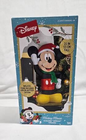 Disney 191245271321 Mickey Mouse Christmas 21 Inch Tall Air Blown Inflatable Tabletop Indoor