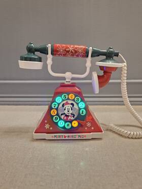 Disney 191245837374 Merry Christmas Musical Mickey Mouse Telephone Decoration Holiday Toy